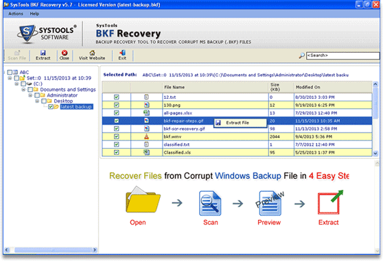Corrupt Windows Backup Restore 5.7